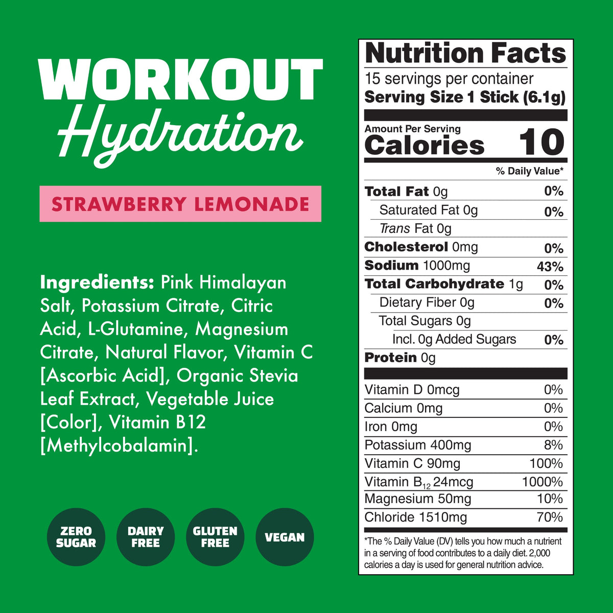 Workout Hydration Strawberry Lemonade