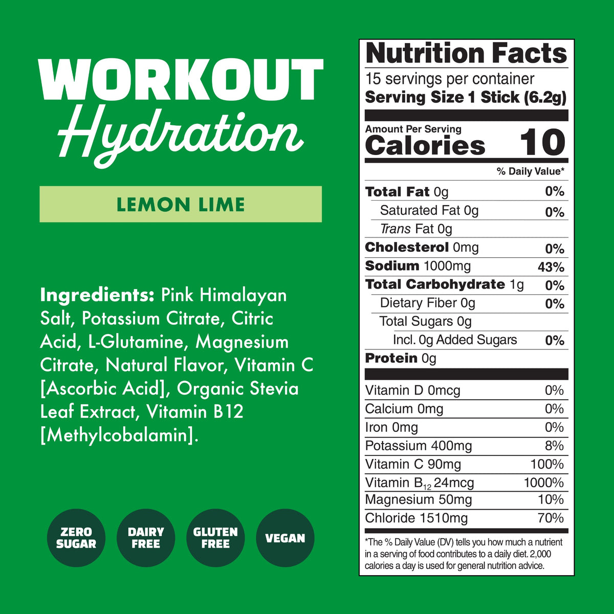 Workout Hydration Lemon Lime